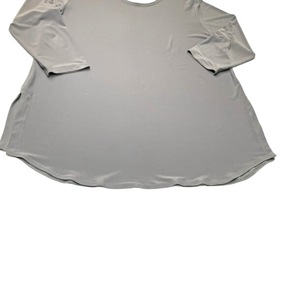 Sympli Graphite Go to Classic 3/4 Sleeve Vented Relaxed Tunic Top - Picture 7 of 10